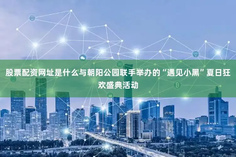 股票配资网址是什么与朝阳公园联手举办的“遇见小黑”夏日狂欢盛典活动